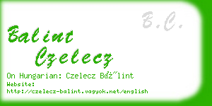 balint czelecz business card